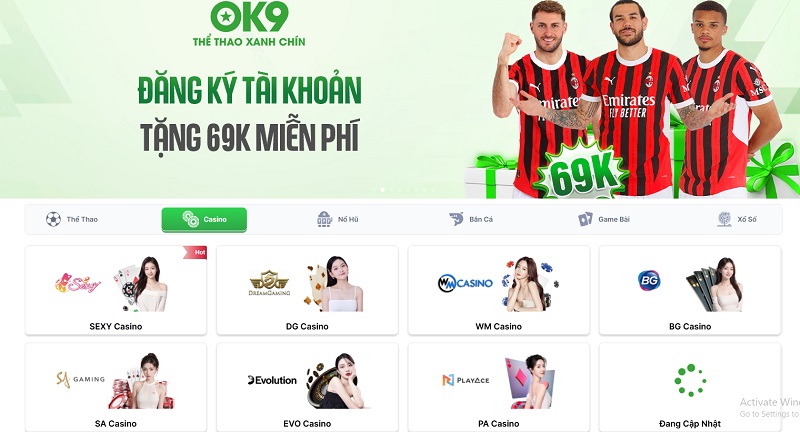 Live Casino OK9 - Sảnh Sòng Bạc Giải Trí Đổi Thưởng Hàng Đầu 2 Khám Phá Các Game Live Casino Hấp Dẫn Nhất Tại OK9